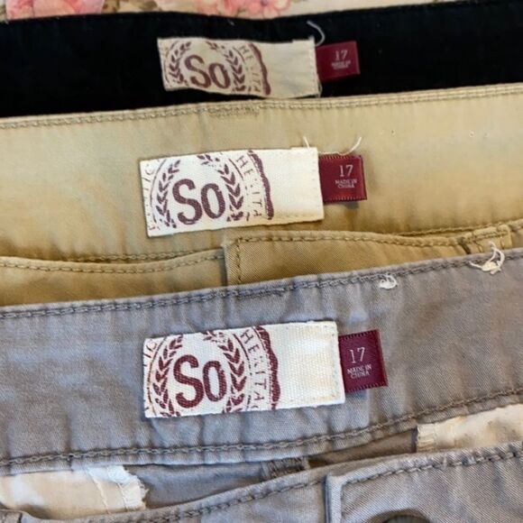 SO Tan Khaki Midi Shorts Junior’s Size: 17 - Picture 4 of 7